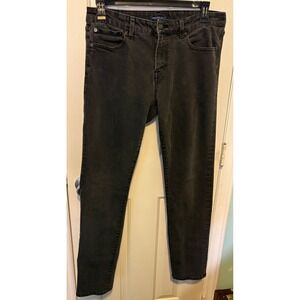 Aeropostale Jeans Mens 34 x 34 Black Denim Skinny Dark Wash Mid Rise